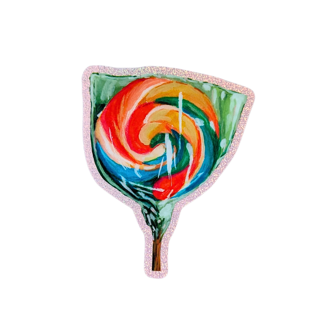 sparkly lolly sticker