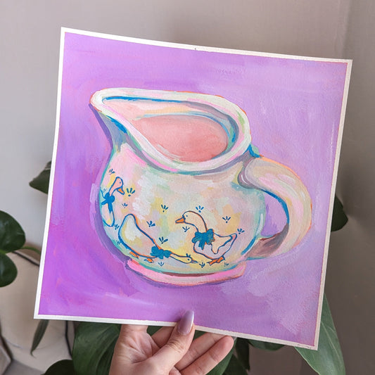 goose jug - original gouache painting