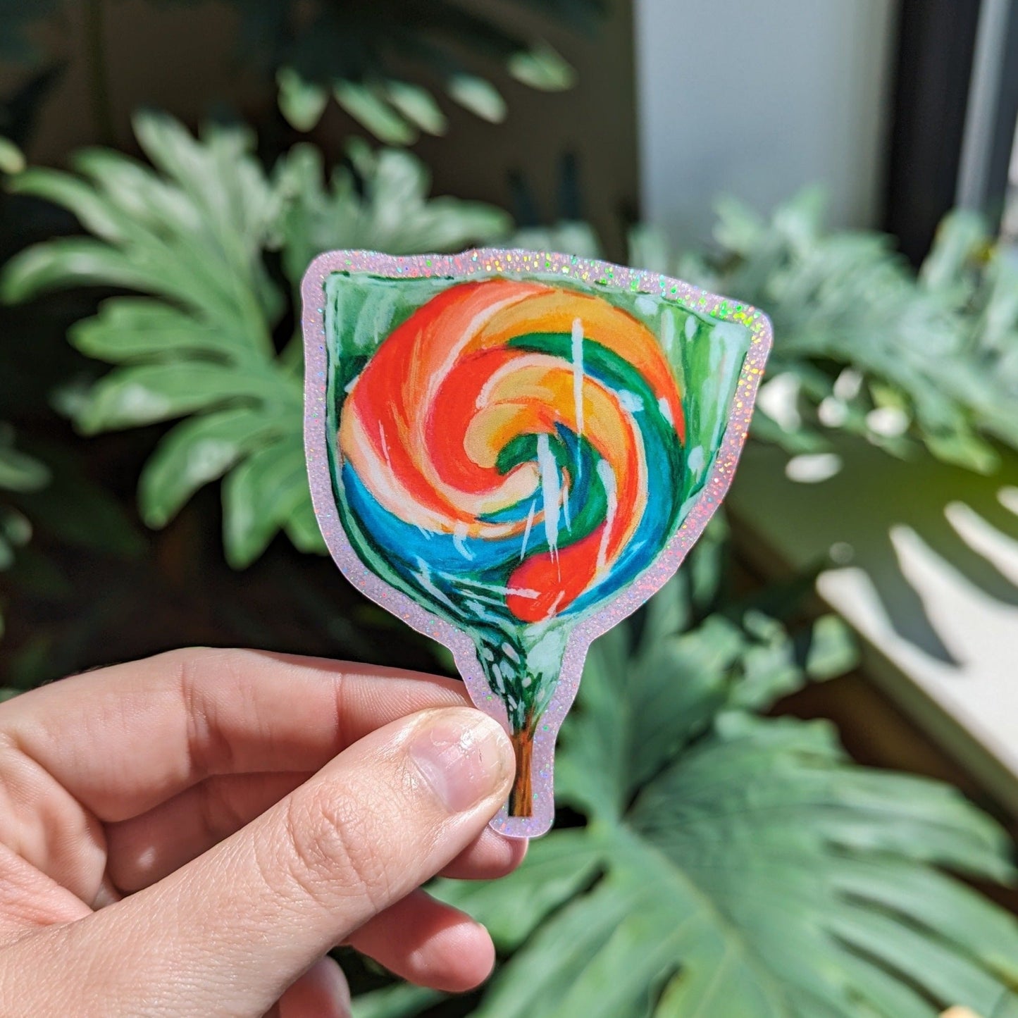 sparkly lolly sticker