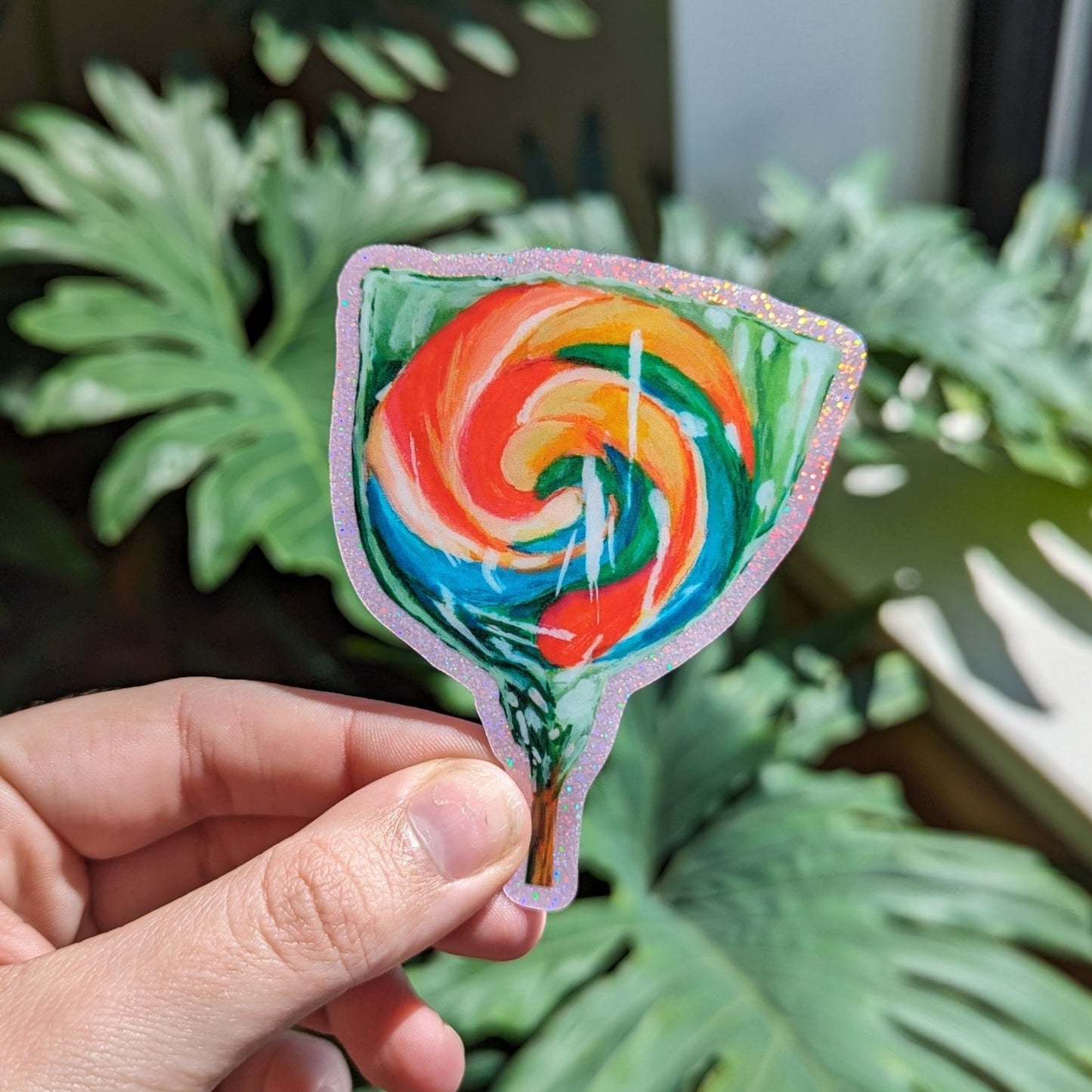 sparkly lolly sticker