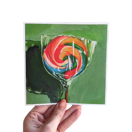 rainbow lolly - art print