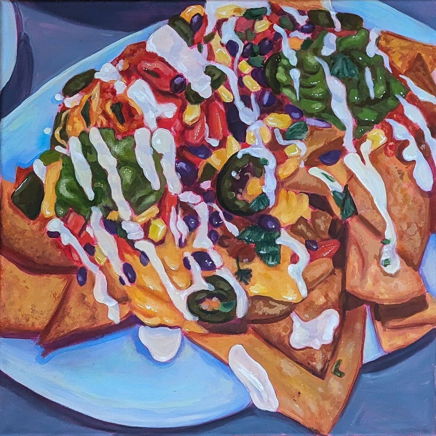 veggie nachos - original painting