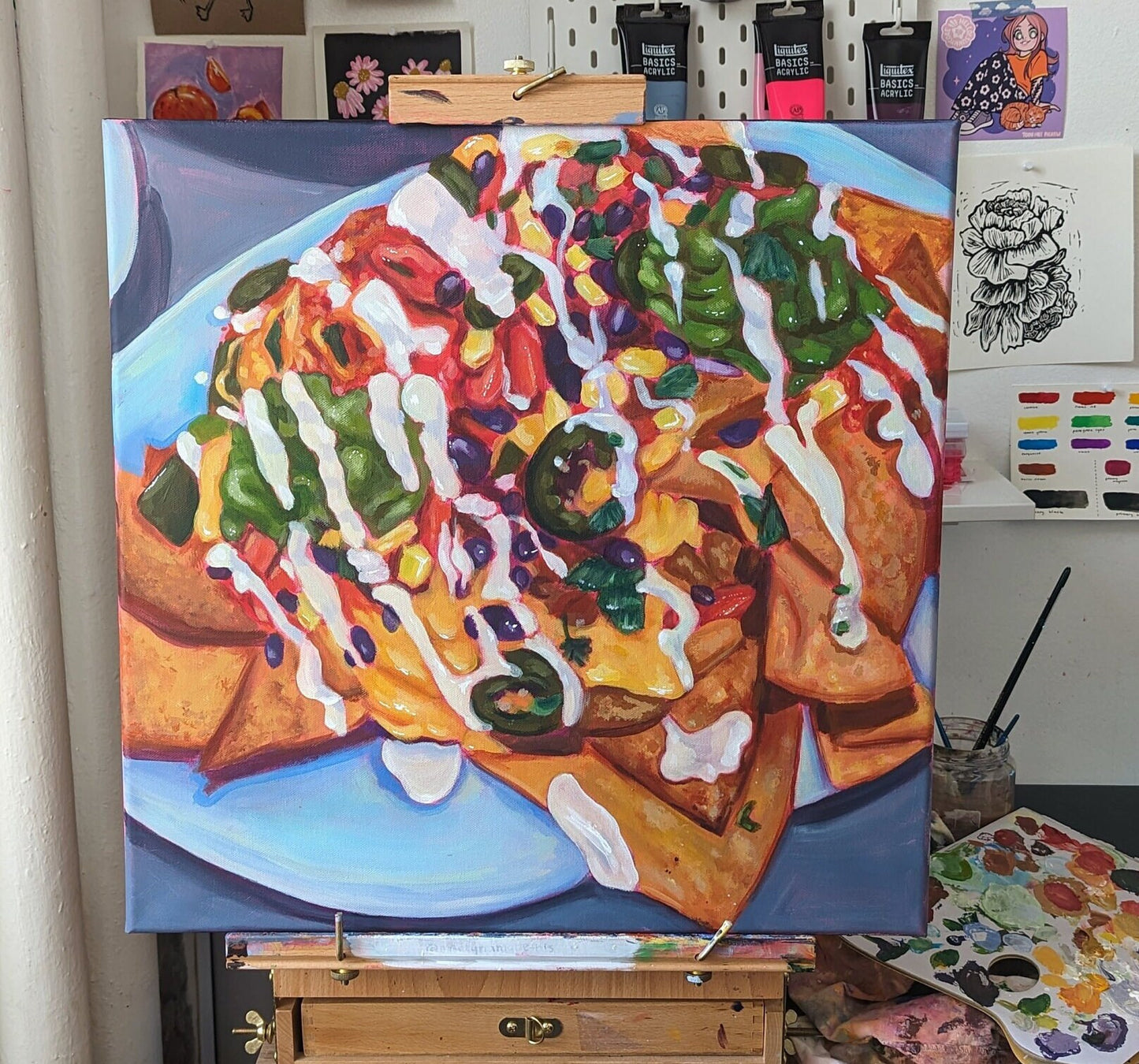 veggie nachos - original painting